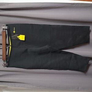 NWT Thermowear Slimming Pants Womens Black/Yellow Neoprene Slimming Sz M